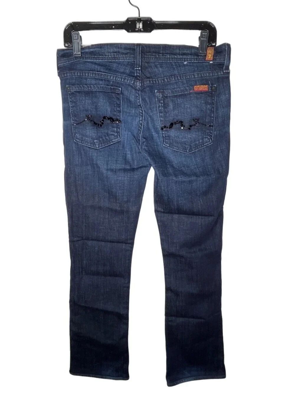 7 For All Mankind Women Size 28 Bootcut Jeans Blue Denim Stretch - Picture 2 of 12